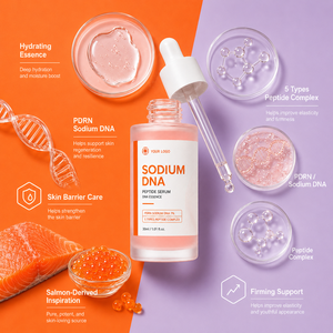 Suero Reparador Reafirmante ODM OEM, Apoya la Regeneración de la Piel, Rellena la Piel Deshidratada, Refina la Textura Irregular, Suero de Péptidos PDRN de Salmón - Product Image 4