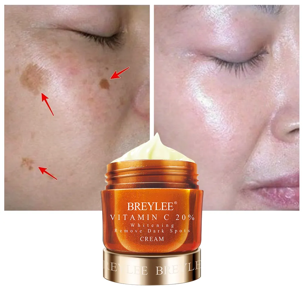 BREYLEE Private Label Natural Organic Vitamin C Anti Aging Wrinkle Acne Dark Spot Remover Black Skin Bleaching Whitening Face C