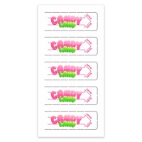 Tarjetas con Pestaña Desprendible Personalizadas con Temática de Dulces, Cinco Ventanas, Precio de Fábrica, en Venta