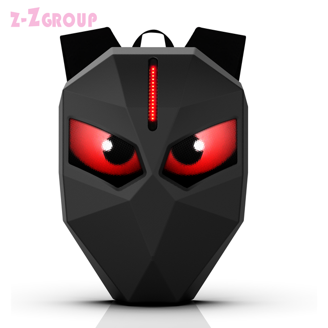 New LED Knight Backpack Bluetooth Waterproof Hard Personality With DIY Lighting Eye Backpack