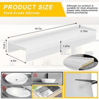 Protection de bord de lavabo en silicone de qualité alimentaire, pare-éclaboussures, résistant à la chaleur, protection de comptoir pour évier de cuisine, antidérapant