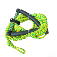 Tali Ski Air Slalom PE Hollow Braided 100% Baru dengan Pegangan EVA untuk Surfing dan Wakeboard Towing