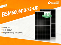 Panel Solar Bluesun, Nueva Llegada, Tecnología Hpbc 2.0, 500 Watts, 300W, 650W, 660W, 730W, para Uso en Exteriores, Kit Completo