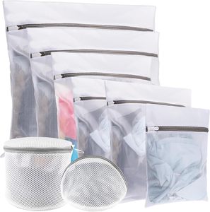 Sac à linge en maille nid d'abeille réutilisable avec fermeture éclair, pliable, pour sous-vêtements, avec logo personnalisé – Offre Spéciale - Product Image 1