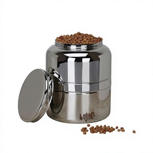 Stainless Steel Food <b>Container</b> Round Airtight Polished Minimalist Design - Product Image 6
