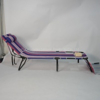Sac à dos Leader Chaises de plage inclinables à plat, chaise de bronzage face vers le bas, lit de camp portable de camping pliant