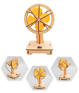 Giocattoli per esperimenti scientifici in legno giocattolo per ventaglio giocattolo educativo per bambini fai da te assemblare puzzle - Product Image 5