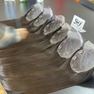 HIgh Quality Shy MIni <b>WIg</b> <b>Hair</b> Extension Toppers 130% Density 20inch Natural Color Middle Part Glueless for Women - Product Image 1
