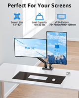 Support de moniteur PC vertical économique pour deux écrans LCD de 32 pouces, disponible en ODM