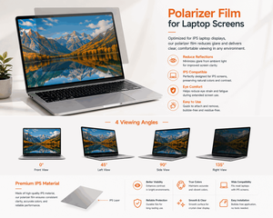 ฟิล์มโพลาไรเซอร์ LCD สำหรับโน้ตบุ๊คขนาด 12.5 นิ้ว คุณภาพระดับมืออาชีพ ความหนา 0.13 มม. มุมมอง 90 องศา และ 45 องศา เพื่อความคมชัดของหน้าจอ LCD - Product Image 4