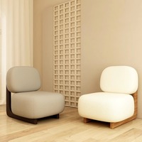 Fauteuil de luxe léger en velours pour salons, balcons, maisons d'hôtes et hôtels