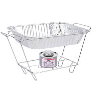 Set di Chafing <span class=keywords><strong>Dish</strong></span> Usa e Getta per Buffet, Scaldavivande per Feste, Matrimoni e Campeggio - Product Image 3