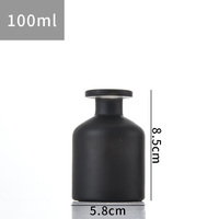 Bouteille diffuseur d'arômes sans flamme Big Belly 100ml, flacon vide noir mat 200ml pour diffuseur d'arômes domestique