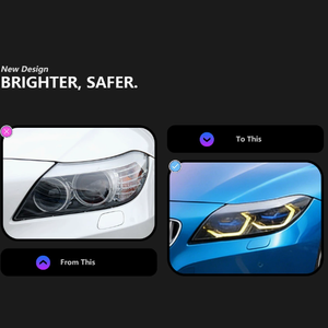 Ensemble de phares LED 12V Z4 E89 Roadster 2009-2016, nouvelle mise à niveau, 6000K, double couleur, DRL, 36W, 6000 lm, ajustement universel, D2H - Product Image 4