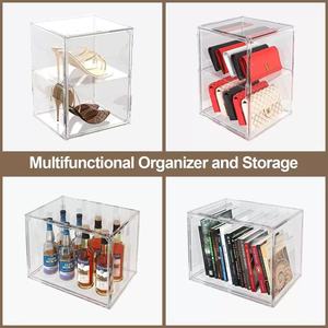 Xách tay Máy tính để bàn Closet Organizer túi trong suốt Quà tặng hộp hiển thị dày nhựa Túi xách hộp lưu trữ & Thùng C888 - Product Image 5