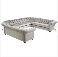 Canapé sectionnel moderne en velours pour la maison, le salon, les boîtes de nuit ou les restaurants, canapé en tissu de haute qualité