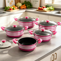 Ensemble de 10 casseroles en alliage d'aluminium de haute qualité, antiadhésives, pour la cuisine, les restaurants