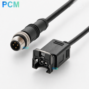 Kabel Adaptor Y-Splitter 1-ke-2 untuk Injektor Bahan Bakar Otomotif, M12 4 Pin A-Code Male ke Dual AMP 282762-1 2 Pin Katup Solenoid - Product Image 4