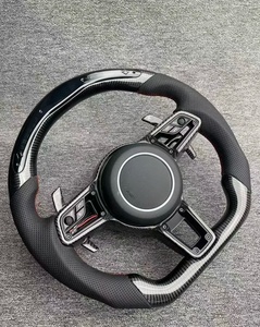 Volant personnalisé pour <span class=keywords><strong>Porsche</strong></span> <span class=keywords><strong>911</strong></span>, Macan, Cayman, Cayenne, Panamera 718, entièrement en cuir avec fibre de carbone et bouton <span class=keywords><strong>SC</strong></span>, adapté aux <span class=keywords><strong>Porsche</strong></span> - Product Image 5