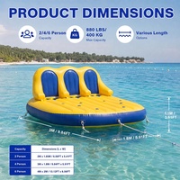 Canapé gonflable rembourré 2-6 places avec dossier, canapé tractable commercial pour bateaux rapides et loisirs nautiques