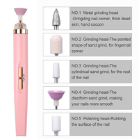 Perceuse électrique 5 en 1 pour vernis à ongles avec lumière, Mini stylo électrique Portable pour dissolvant de Gel