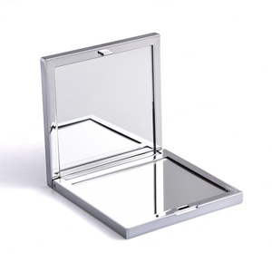 Fashion Square Dual Fold <b>Mirror</b> Silkscreen Printing Iron Silver <b>Plastic</b> <b>Mirror</b> - Product Image 4