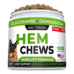 Golosinas de Cáñamo OEM, Masticables de Glucosamina para Perros, Suplemento para las Articulaciones de la Cadera, Aceite de Cáñamo con Proteína, Condroitina, MSM y Cúrcuma para la Movilidad y Energía - Product Image 1