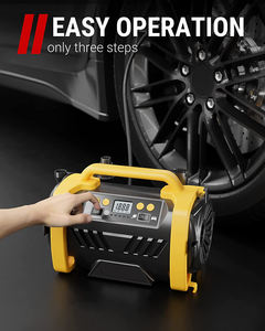משאבת אוויר חשמלית דיגיטלית לצמיגים לרכב 12V ולבית <span class=keywords><strong>110V</strong></span>, ניידת עם כיבוי אוטומטי - Product Image 2