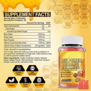Gummies de pollen d'abeille 1000MG à marque privée, supplément de <span class=keywords><strong>propolis</strong></span> d'abeille pour l'immunité et la santé de la peau - Product Image 2