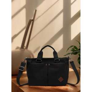 Bolso de mano de lona para mujer, bolso de hombro grande de color sólido con correa ajustable, resistente al agua, para compras - Product Image 6