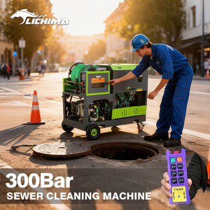 LICHIMA 300Bar 60L/Min 65Hp Máquina de limpieza de tuberías de drenaje de motor diésel de alta presión Máquina DE LIMPIEZA DE ALCANTARILLADO - Product Image 2