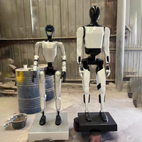 Statue de robot IA en fibre de verre personnalisée pour l'affichage et la décoration commerciaux