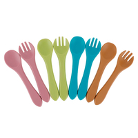 Vaisselle en silicone sans BPA pour nouveau-né enfants en forme de lapin plat divisé cuillère à succion bol ensemble assiette en silicone pour bébé