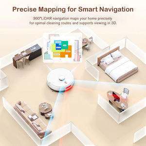 Meilleure vente 6000Pa Pet Hair Aspirateur avec autonettoyant longue durée de vie de la batterie Wet Dry Sweeper Robot - Product Image 5