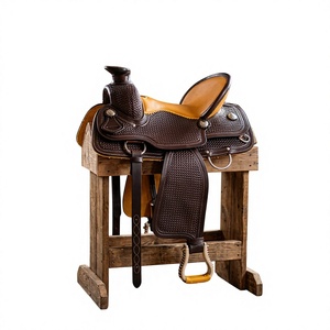 Sillín de Carreras de Cuero Inglés de Alta Comodidad BS International NA100 con Estructura de Madera Sostenible, Juego de 2 Piezas con Herrajes SUS304 para Hombre - Product Image 1