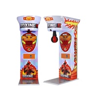 Machine de boxe d'arcade avec éclairage LED arc-en-ciel, pointage numérique électronique, testeur de force de frappe, coque blanche pour centre de jeux d'arcade