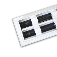 Couvercle d'aération moderne en alliage d'aluminium blanc 10x4 Grille de registre d'air en plastique pour les murs du plafond et les sols Forme carrée pour le bureau