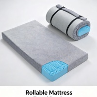 Colchón enrollable antideslizante, impermeable, totalmente lavable y con disipación de calor para cama de camión, caravana, camping portátil, ODM personalizado.