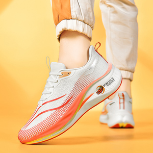 Chaussures de sport élégantes pour hommes, à lacets, pour la marche et la course, confortables, antidérapantes, résistantes à l'usure, respirantes, en cuir, pour le sport et les loisirs - Product Image 3