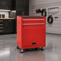 Chariot à outils en métal robuste, armoire à tiroirs multiples et armoires à outils avec tiroirs pour atelier et garage, avec porte latérale