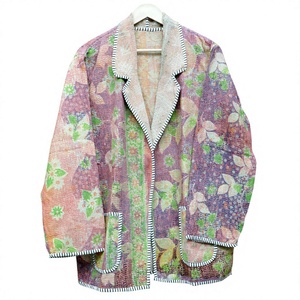 Nueva Chaqueta Acolchada Reversible de Invierno, Estampada a Mano, Estilo Bohemio, Abrigo Largo Multicolor, Informal, de Algodón, Vintage, de Secado Rápido - Product Image 1