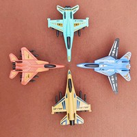 LASIVE TOYS Nouveau Jouet pour Enfants Lot de 4 Avions de Chasse Militaires en Alliage à Rétrofriction Modèle Miniature en Métal Moulé Sous Pression
