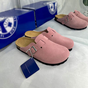 Sabots confortables en daim de vache, semelle intermédiaire en bois, boucle, semelle extérieure en EVA, pour hommes et femmes, toutes saisons, vente en gros - Product Image 6