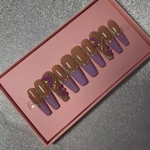 Uñas Postizas de Gel Suave Cuadradas Personalizadas de Alta Calidad, Punta Francesa, Cobertura Total, Hechas a Mano, Marca Privada, Venta al por Mayor, Arte de Uñas 3D, DIY - Product Image 3
