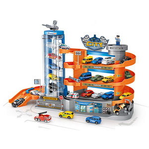 Set <span class=keywords><strong>Giocattolo</strong></span> Educativo per Bambini con <span class=keywords><strong>Garage</strong></span> e Parcheggio in Plastica con Ascensore Cittadino Assemblabile - Product Image 1