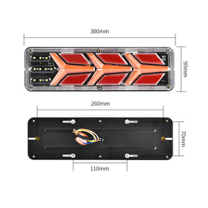 Offre Spéciale 12V 24V rouge blanc Led camion remorque véhicule agricole frein tourner flèche combinaison lampe queue signal lumière pour camionnette - Product Image 2