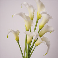 Mini tige de fleur de lys Calla au toucher doux, branche fleurie pour bouquet de mariage, arrangement de vase, décoration intérieure pour salon
