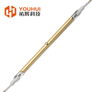 Lámpara de Calentamiento Infrarroja de Tubo Único Semi-Plateada en Oro Youhui, Equipo de Secado Eléctrico de 1000W - Product Image 3