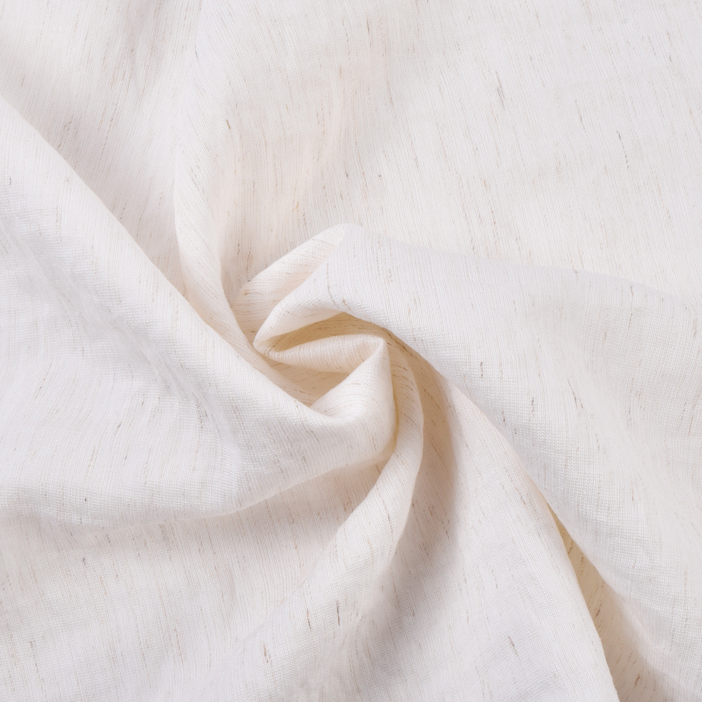 Customization White Solid Color Dyed Plain 73%Rayon 21%Nylon 6%Linen Woven Fabric for Shirts & Dresses Home Textile