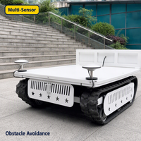 Robot de transport sur chenilles AGV, navigation magnétique, navigation laser, LiDAR, véhicule électrique autonome sans pilote